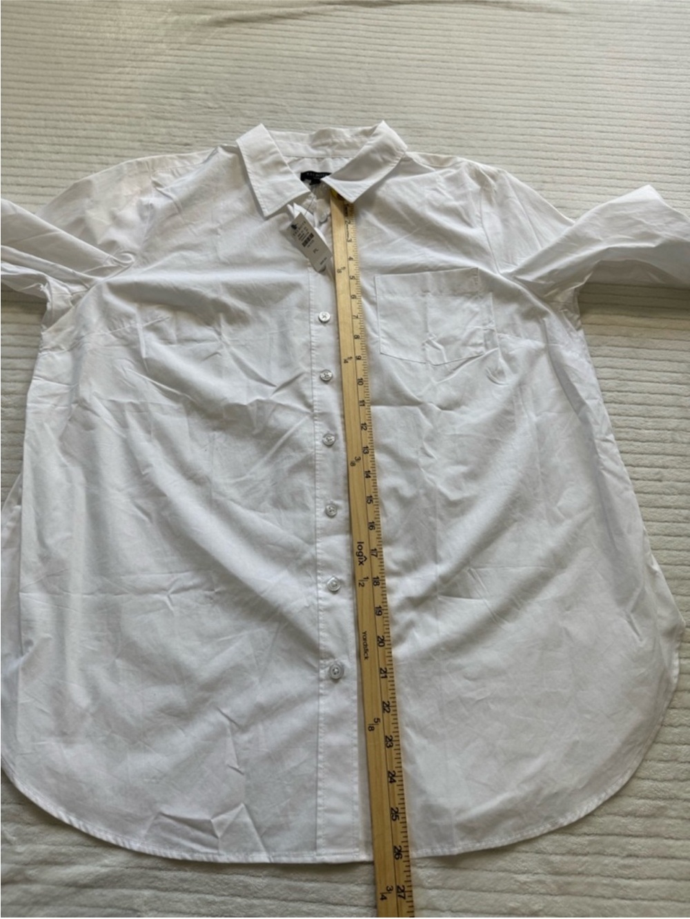 Talbots White Button-Down Cotton Shirt - Picture 6 of 12